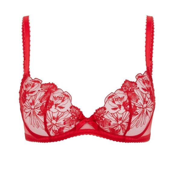 Agent Provocateur Jayce Plunge Underwired Bra Red NWOT 34C - Picture 1 of 11